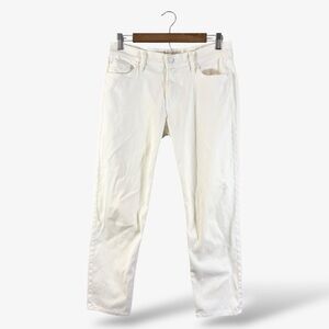 Mother Jeans Dropout Broken Glass Size 26 White Distressed Denim Ankle Casual